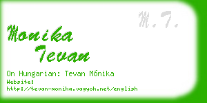 monika tevan business card